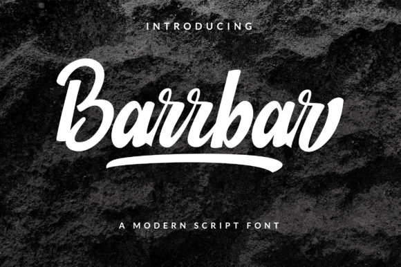 Barrbar Font: A Hand-Brush Script Typeface for Polished Branding