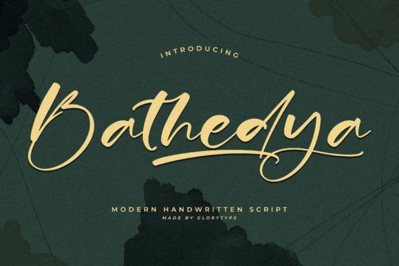 Bathedya: An Elegant Script Handwritten Font for Editorial Design