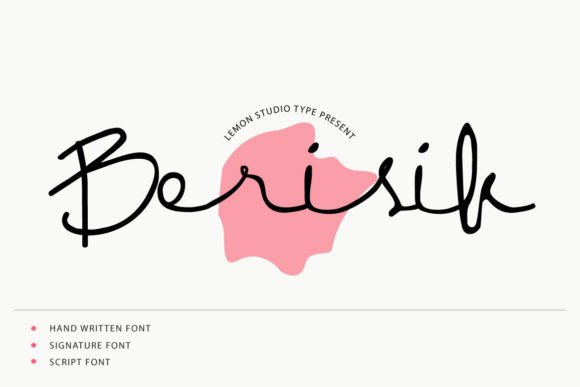 Berisik: A Signature-Style Script Font for Thoughtful Editorial Design