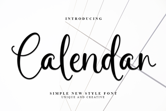 Calendar: A Script Handwritten Font for Elegant Campaign Typography