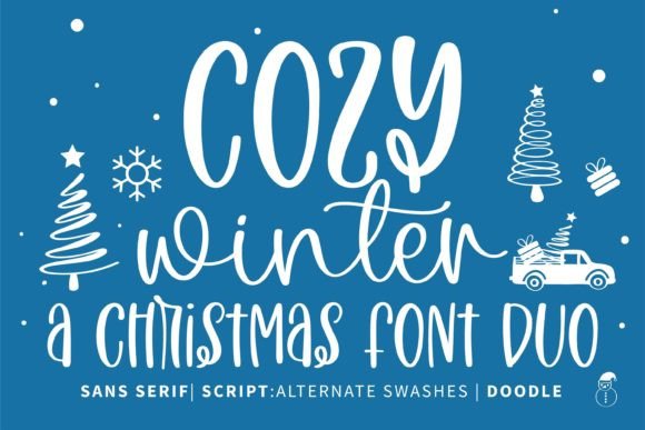 Cozy Winter Duo: A Script Handwritten Font for Warm Digital Branding