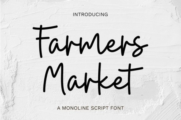 Farmer Market: A Delicate Monoline Script Font for Editorial Design