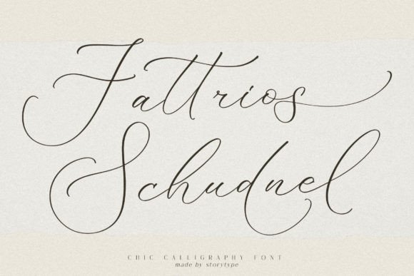 Fattrios Schudnel: A Chic Script Handwritten Font for Luxury Branding