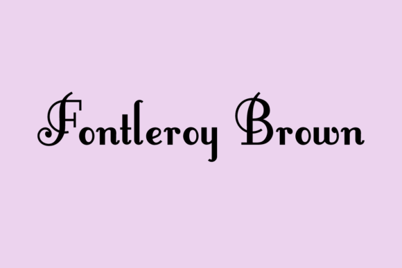 Fontleroy Brown: A Graceful Script Font for Elegant Branding