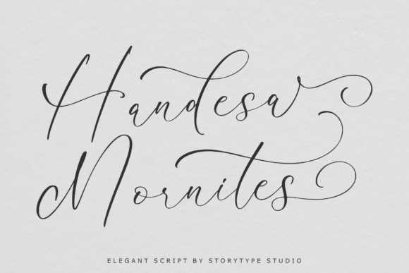 Handesa Mornites: A Luxurious Script Font for Editorial Elegance