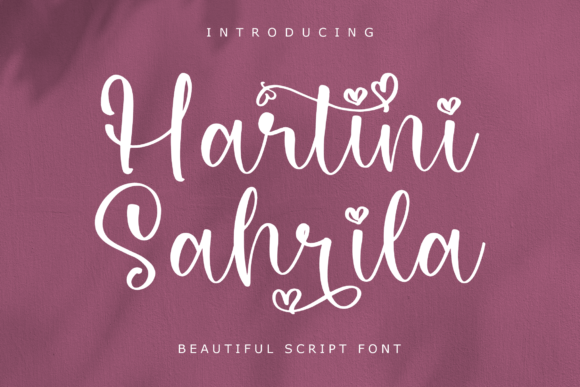 Hartini Sahrila: A Script Handwritten Font for Editorial Elegance