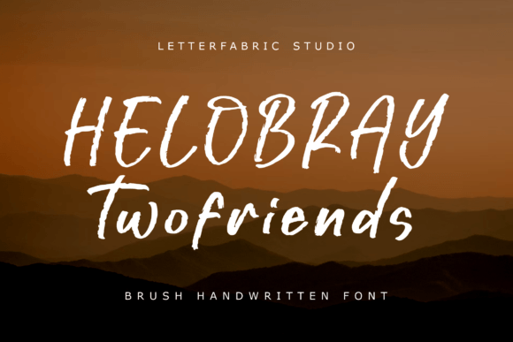Helobray Twofriends Script Handwritten Font for Crafters
