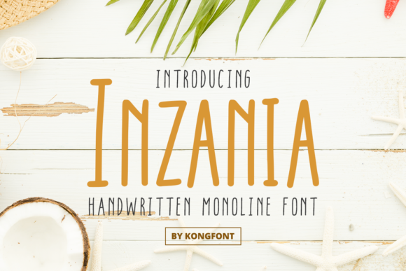Inzania Font: A Playful Handwritten Script for Small Business Branding