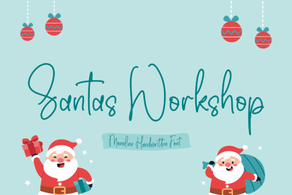 Santas Workshop: A Script Handwritten Font for Warm, Handmade Charm