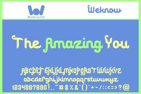 The Amazing You Script Handwritten Font for Cheerful Branding