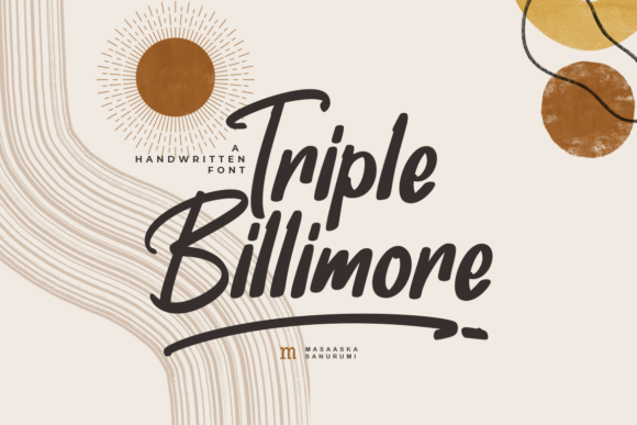 Triple Billimore Script Font for Handmade Creators